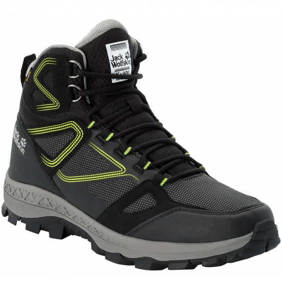 Jack Wolfskin Outdoor Stiefel in black/lime