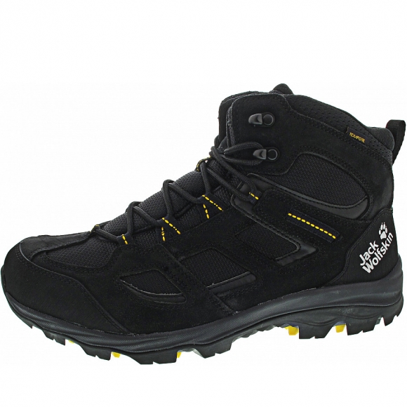 Jack Wolfskin Vojo 3 Texapore Mid M Wanderstiefel in black-burly yellow XT