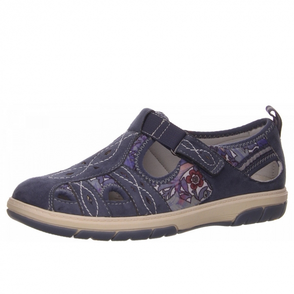 Jana schnürer Slipper in blau