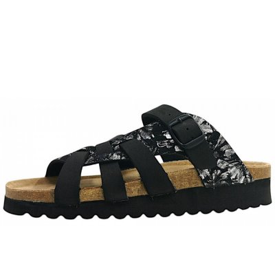 Jane Klain Pantolette in black / silver 057 Jane Klain Pantolette in black / silver 057