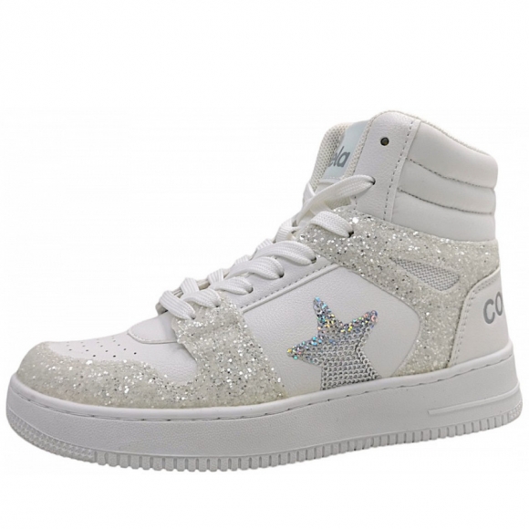 Jela Stiefel in white/silver