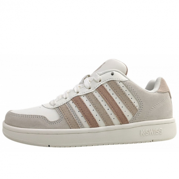 K-Swiss Court Palisades sportlicher Schnürer in snow white/grey/rosedust