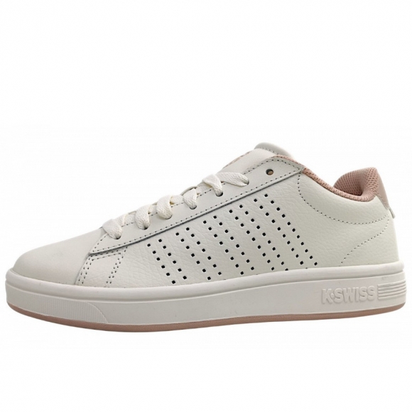 K-Swiss Court Base II sportlicher Schnürer in snow white/grey/rose 154