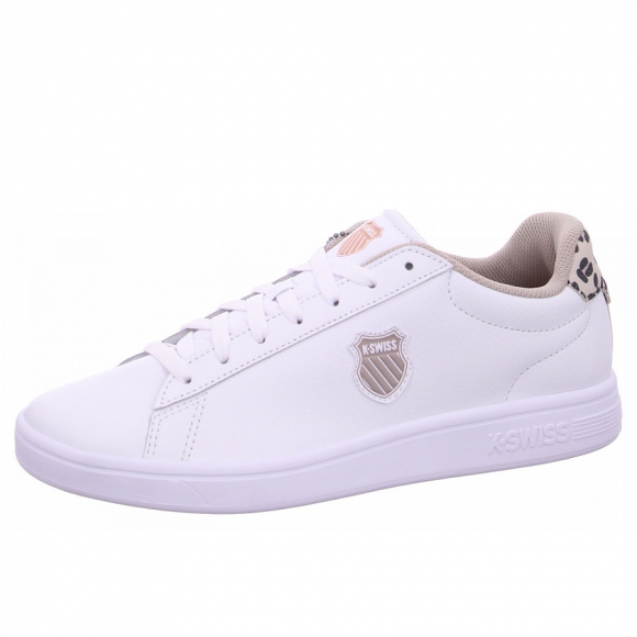 K-Swiss Court Shield II Sneaker in 918 white leo