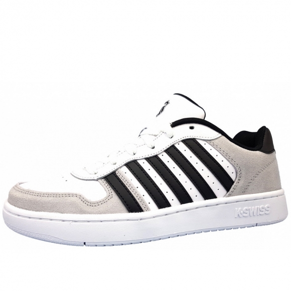 K-Swiss Court Palisades Sneaker in White/Gray/Black