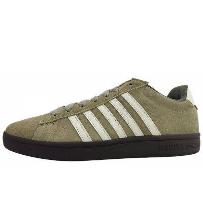 K-Swiss Court Tiebreak II Sneaker in burnt olive/black coffee