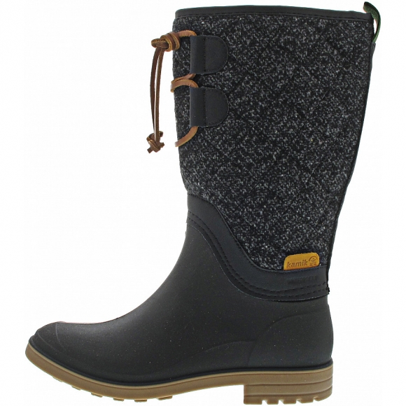 Kamik Abigail Gummistiefel in black-white