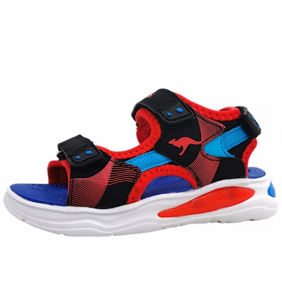 KangaRoos K-SLS Ruffy Sandale in jet black/fiery red