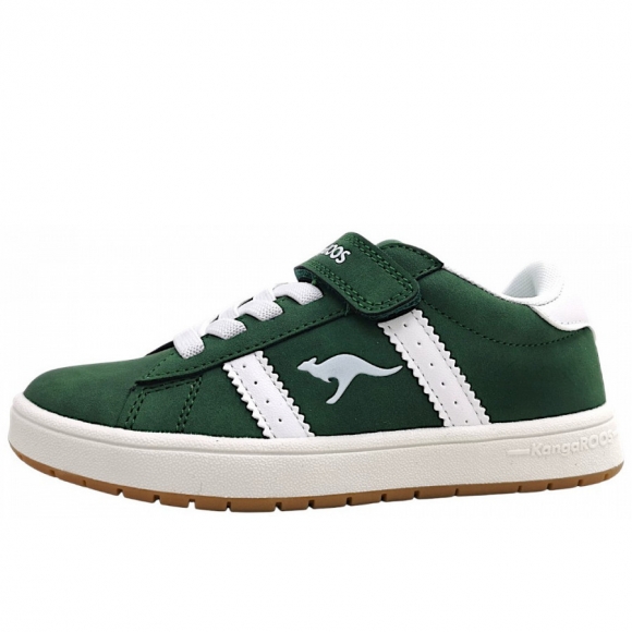 KangaRoos K-CA Miles EV Sneaker in deep emeraldt/white