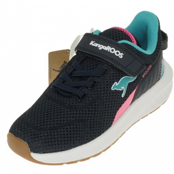 KangaRoos K-Fort Jag EV Sneaker in dk navy/neon pink