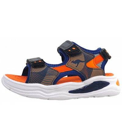 KangaRoos K-SLS Ruffy Klettschuh in steel grey/flame 2124 KangaRoos K-SLS Ruffy Klettschuh in steel grey/flame 2124