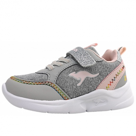 KangaRoos K-NY Chip EV Klettschuh in grey/frost pink 2063