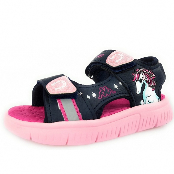 Kappa Flake Sun K Sandale in 6722 Navy/ Pink