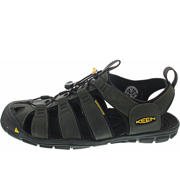KEEN Clearwater CNX Leder Sandale in magnet black