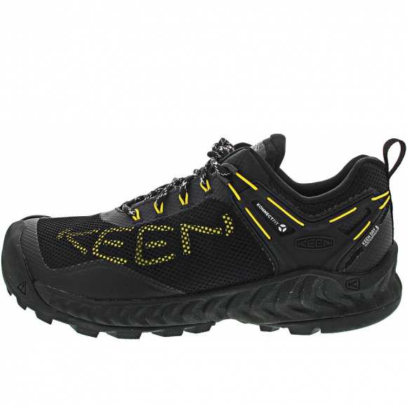 KEEN NXIS Evo WP Wanderschuh in black-keen yellow