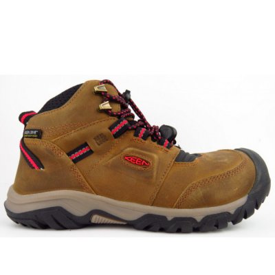 KEEN RIDGE FLEX MID WP Wanderstiefel in BISON/RED CARPET