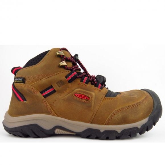 KEEN RIDGE FLEX MID WP Wanderstiefel in BISON/RED CARPET