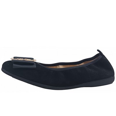 La Ballerina Linda ORO Ballerina in schwarz/nero camosicio C4 La Ballerina Linda ORO Ballerina in schwarz/nero camosicio C4