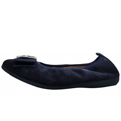 La Ballerina Louisa Argento Ballerina in blau/blu camoscio C17 La Ballerina Louisa Argento Ballerina in blau/blu camoscio C17