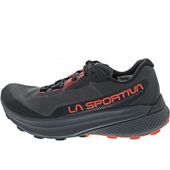 La Sportiva Prodigio Wanderschuh in carbon-cherry tomato