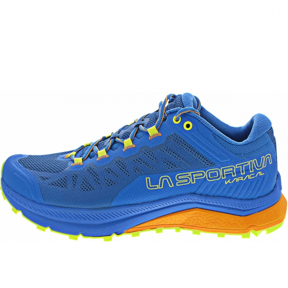 La Sportiva Karacal Wanderschuh in electric blue-citrus