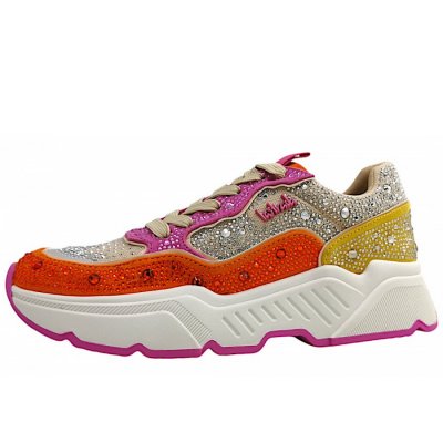 La Strada sportlicher Schnürer in orange-beige-multi La Strada sportlicher Schnürer in orange-beige-multi