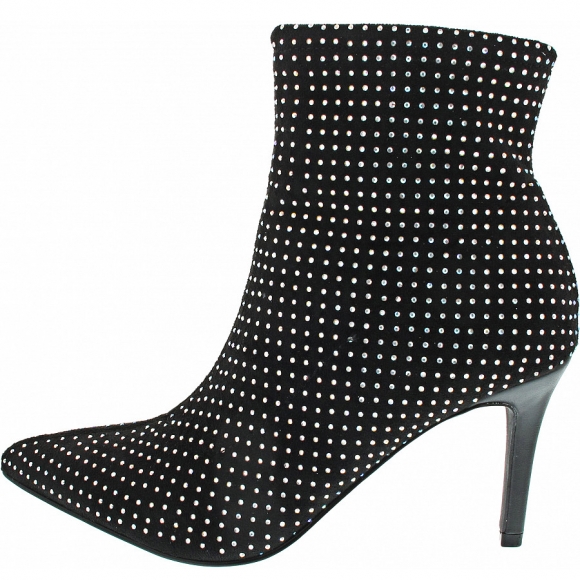 La Strada Stiefelette in black silver stones