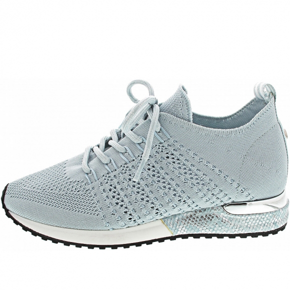 La Strada Sneaker low in lt blue knitted