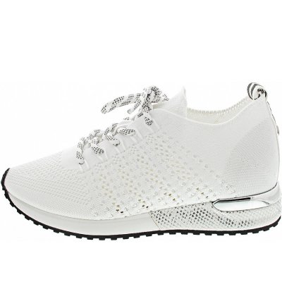 La Strada Sneaker low in knitted white