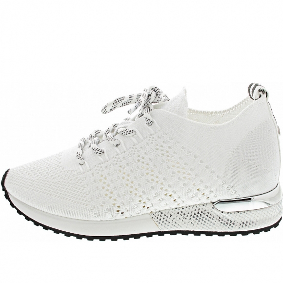 La Strada Sneaker low in knitted white