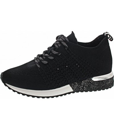 La Strada Sneaker low in knitted black