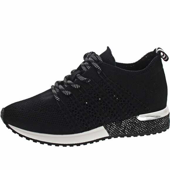 La Strada Sneaker low in knitted black