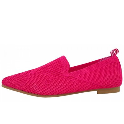 La Strada Slipper in fuchsia knitted