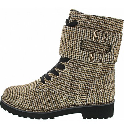La Strada Schnürstiefel in beige textile + stones La Strada Schnürstiefel in beige textile + stones