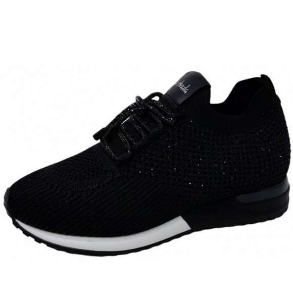 La Strada Sneaker in knitted black