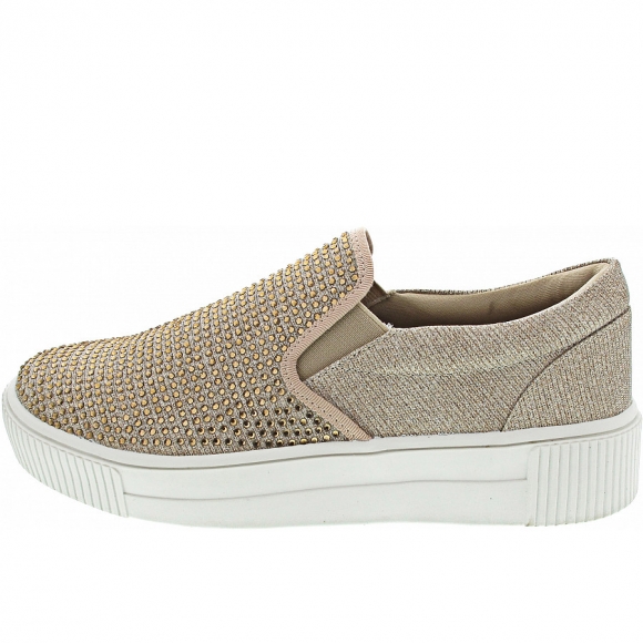 La Strada Slipper in champagne stones