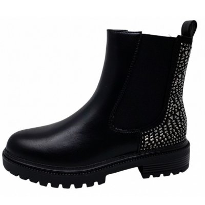 La Strada Chelsea Boot in black stones