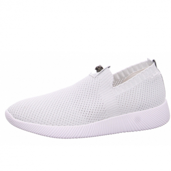 La Strada Slipper in 4590 white silver