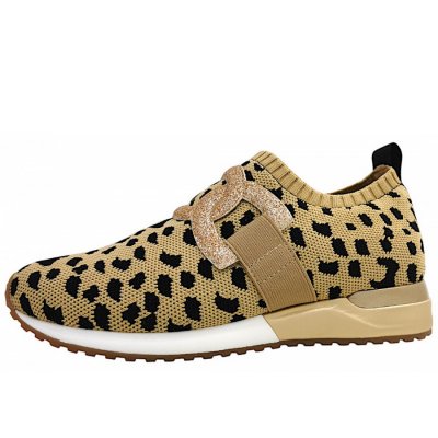 La Strada Slipper in tan/leopard 4526
