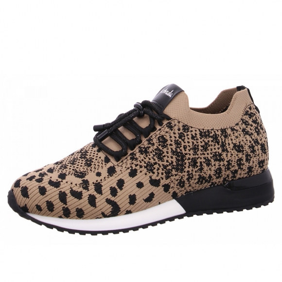 La Strada Sneaker in 4591 black beige leo