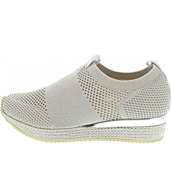 La Strada Slipper in beige-silver