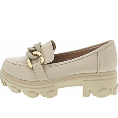 La Strada Mokassin in beige pu