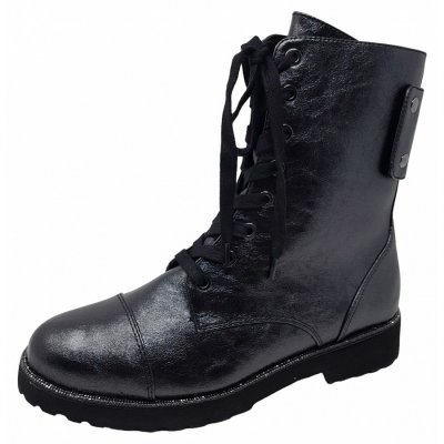 La Strada Schnürstiefel in black metalic