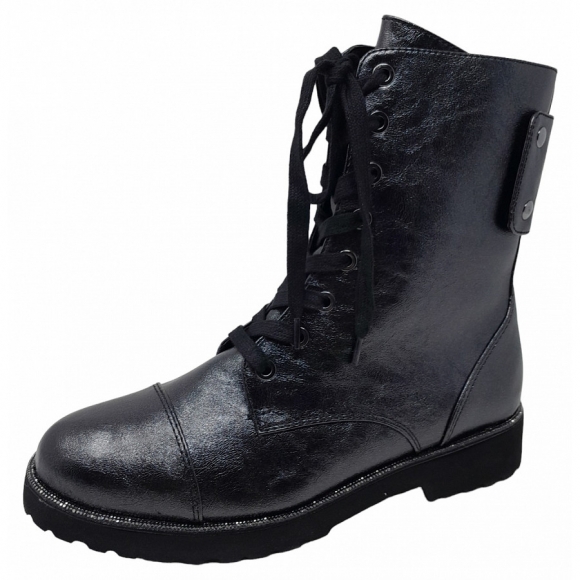 La Strada Schnürstiefel in black metalic