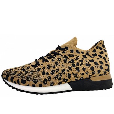 La Strada Schnürer in black-beige leopard