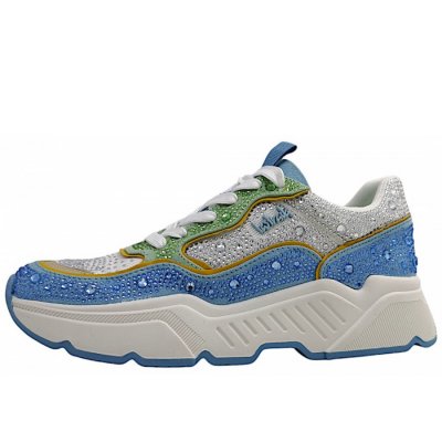 La Strada Schnürer in lt. blue/white multi 2261
