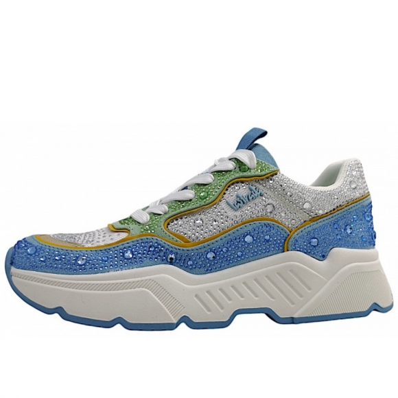 La Strada Schnürer in lt. blue/white multi 2261