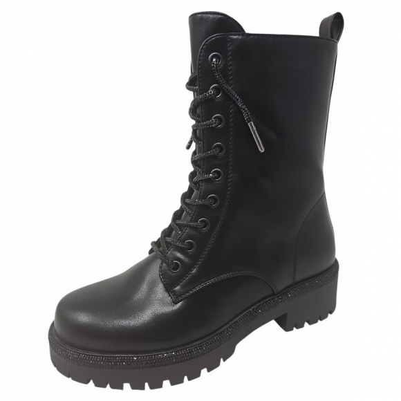 La Strada Schnürstiefel in blk blk mit Steinchen