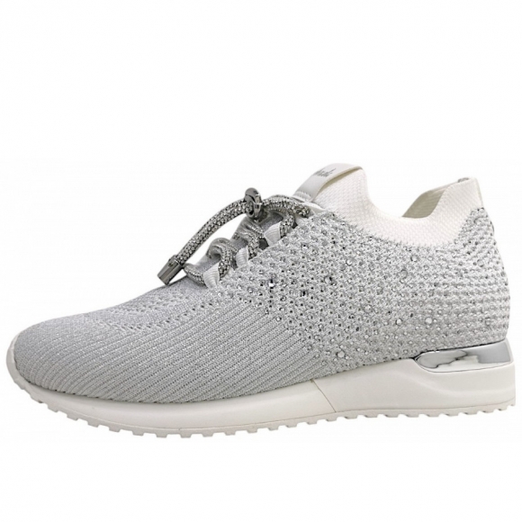 La Strada Slipper in white silver 4504