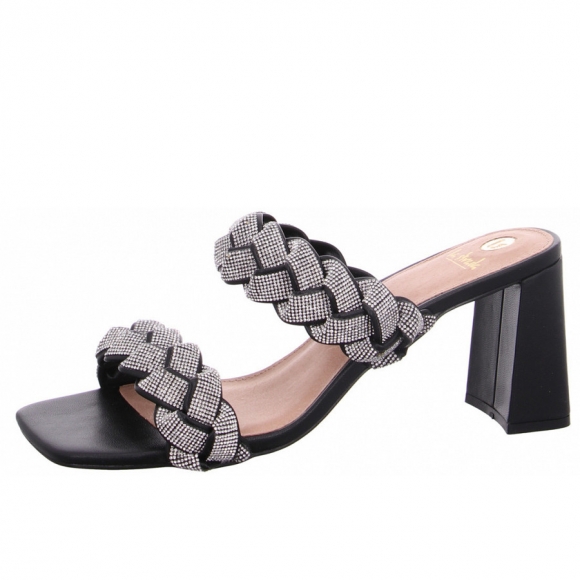 La Strada Pantolette in 1001 black
